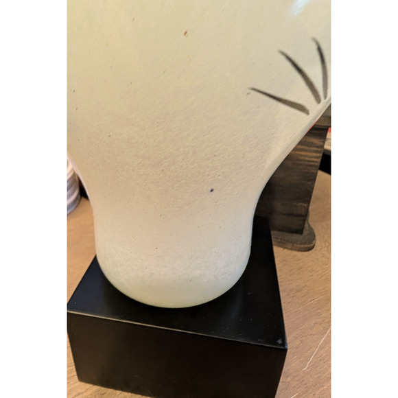 RARE Kosta Boda Ulrica Hydman-Vallien signed Glass Yellow Vase OPEN MINDS 1980s - Picture 3 of 7